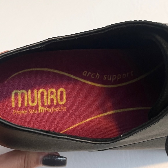 Munro Ronnie Water Resistant Lizard Black Derby Leather Suede 8.5 NWOT - Picture 8 of 10